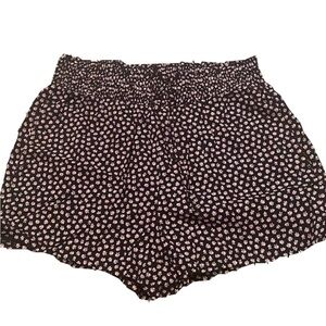 SO Black Pink Floral High Rise Soft Shorts XS